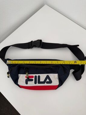Unisex FILA Navy, White & Red Belt Bag with Logo